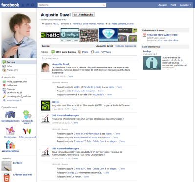 CV étudiant en ligne Augustin Duval